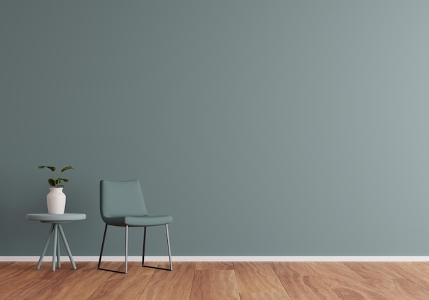 Foto fundo interior minimalista da sala de estar moderna, sala de estar em estilo escandinavo, parede vazia