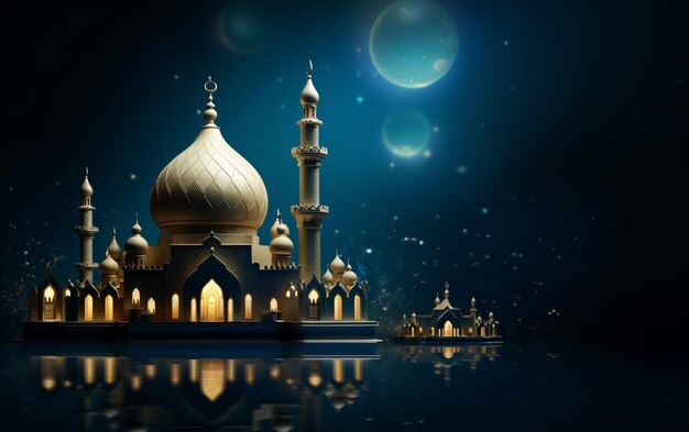 Fundo islâmico adequado para saudações do Eid Fitr Adha Muharram Ramadan