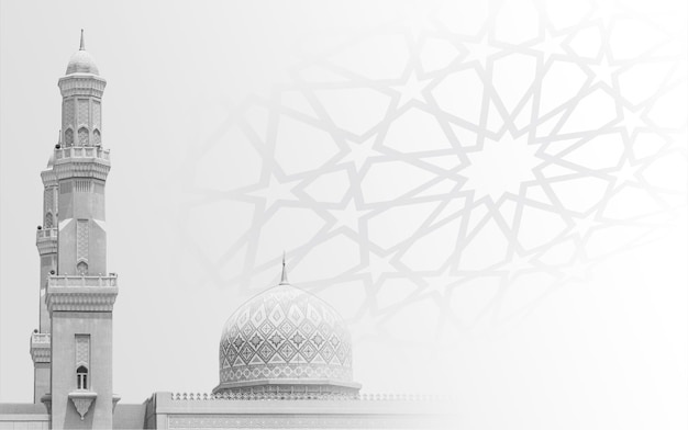 Fundo islâmico cinza árabe mês sagrado muçulmano Ramadan Kareem mesquita papel de parede bandeira islâmica