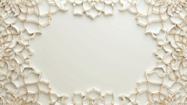 Foto fundo islâmico de luxo com ornamento de mandala de ouro ilustração vetorial