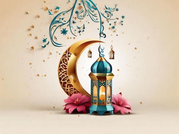 Fundo islâmico Ramadan eid mubarak gerado por IA