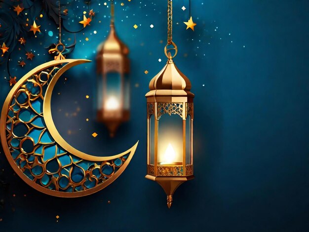 Fundo islâmico Ramadan eid mubarak gerado por IA