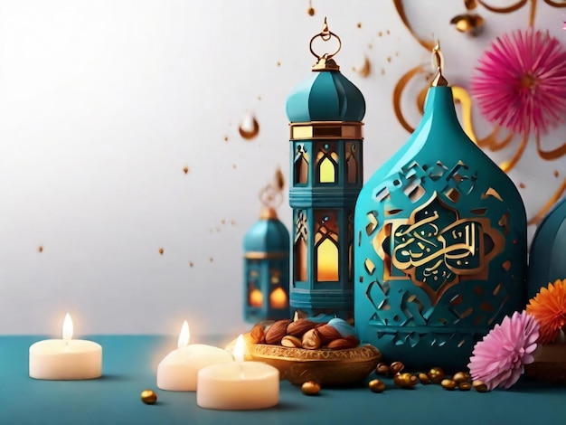 Fundo islâmico Ramadan eid mubarak gerado por IA