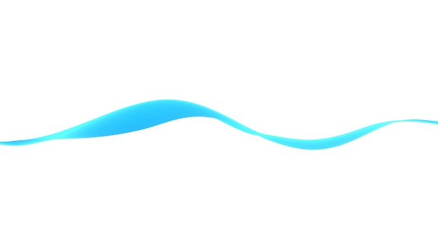 Foto fundo isolado ondulado abstrato 3d onda ou linha azul colorida no fluxo de movimento e vibração