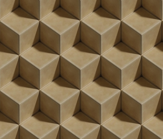 Fundo isométrico do cubo Ilustração 3d sem costura padrão