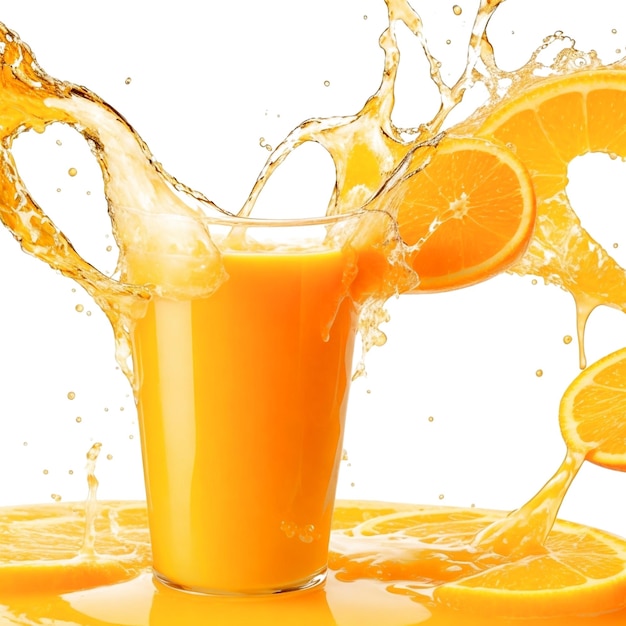 Fundo laranja splash gerado Ai