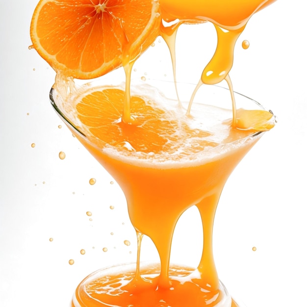 Fundo laranja splash gerado Ai