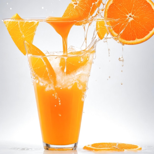 Fundo laranja splash gerado Ai