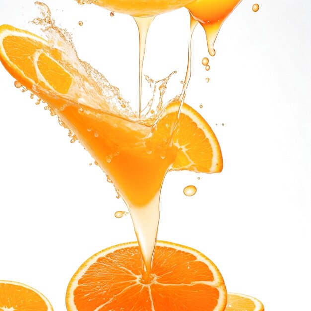 Fundo laranja splash gerado Ai