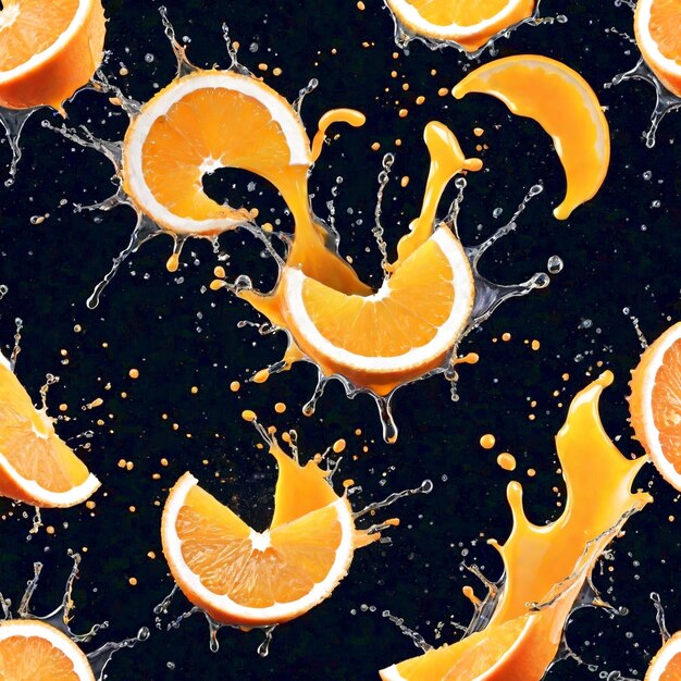 Fundo laranja splash gerado Ai