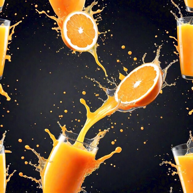 Fundo laranja splash gerado Ai