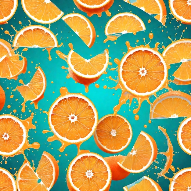 Fundo laranja splash gerado Ai