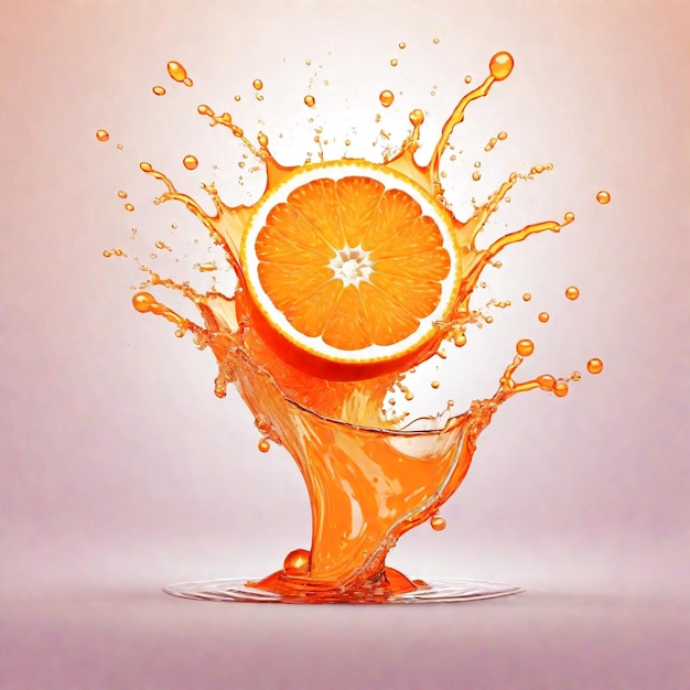 Fundo laranja splash gerado Ai