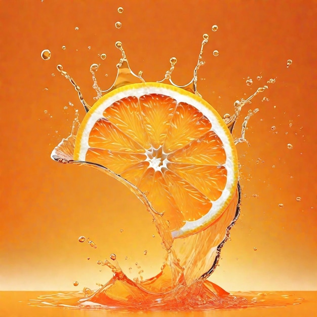 Fundo laranja splash gerado Ai