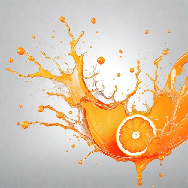 Fundo laranja splash gerado Ai