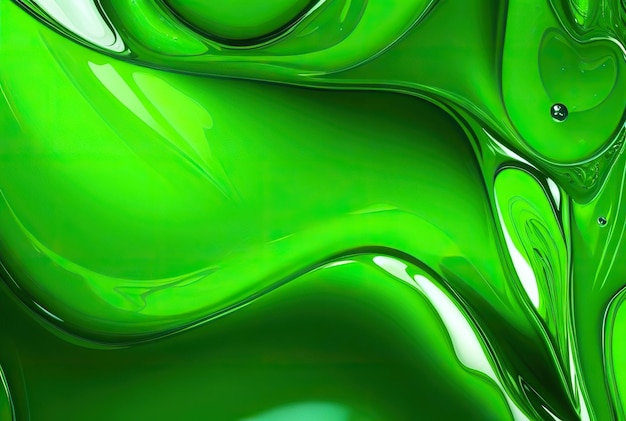 Fundo líquido verde abstrato