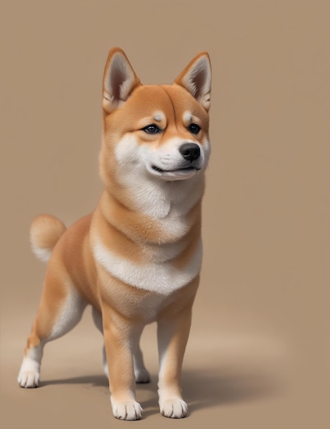 Fundo liso de cachorro Shiba Inu