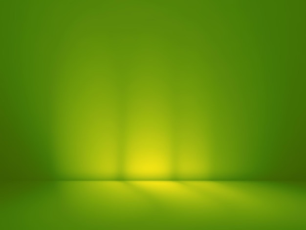 Fundo liso do estúdio do gradiente amarelo e verde abstrato