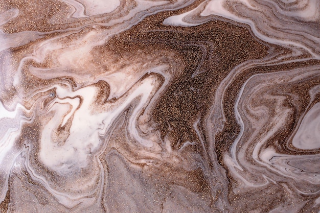 Fundo listrado líquido cintilante de esmaltes líquidos cores marrons e leitosas