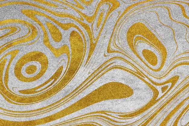 Fundo luxuoso de redemoinhos de ouro e prata, fundo abstrato de prata e ouro