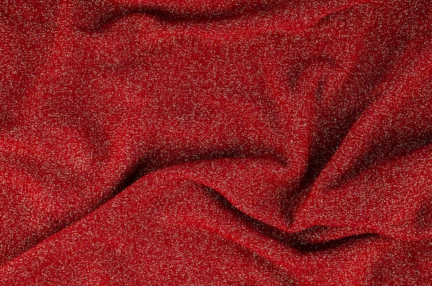 Foto fundo material vermelho textura macia