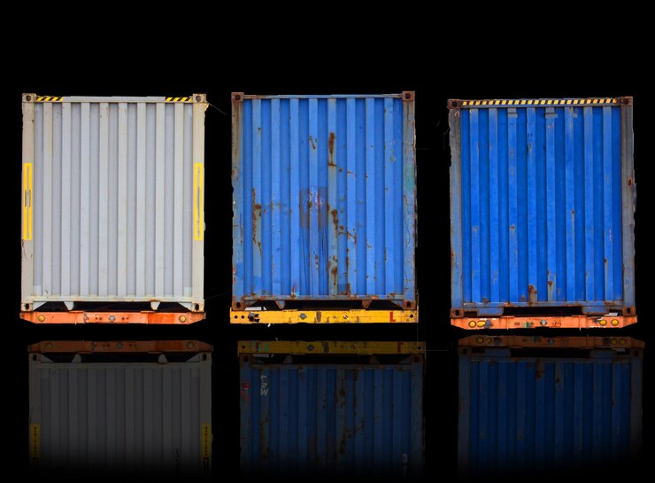 Foto fundo metálico enferrujado com camadas antigas de textura recipiente de transporte enferrujado