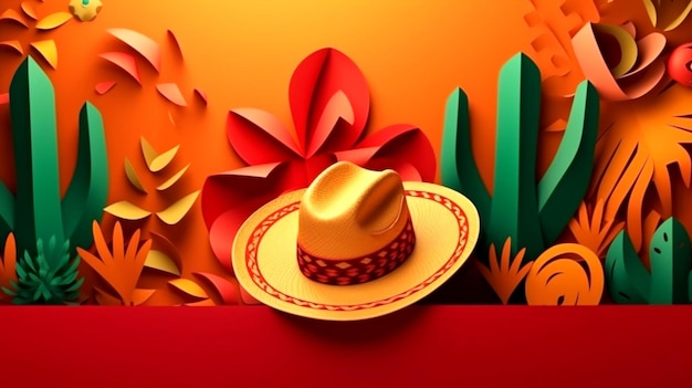 Fundo mexicano de corte de papel