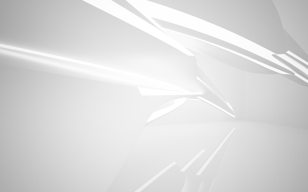 Fundo minimalista arquitetônico abstrato branco de luxo Showroom contemporâneo moderno