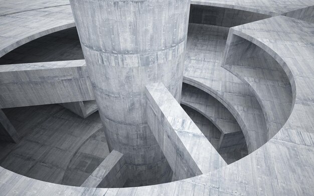 Fundo minimalista arquitetônico abstrato Showroom contemporâneo Exposição de concreto moderno