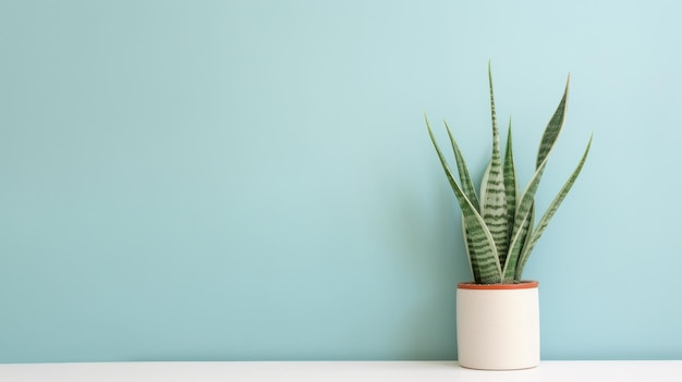 Fundo minimalista com Sansevieria