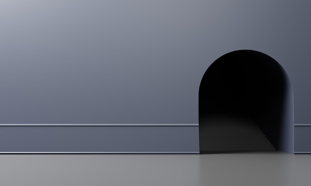 Fundo minimalista simples na renderização 3d