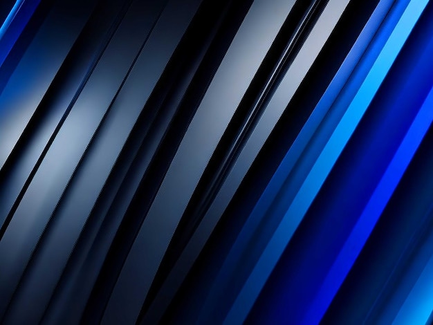 Fundo moderno abstrato azul preto para design Forma geométrica escura efeito 3d Linhas diagonais