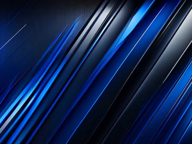 Fundo moderno abstrato azul preto para design Forma geométrica escura efeito 3d Linhas diagonais