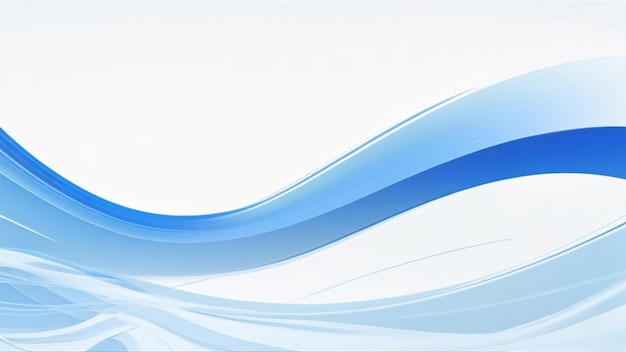 Fundo moderno de banner de onda azul fluindo