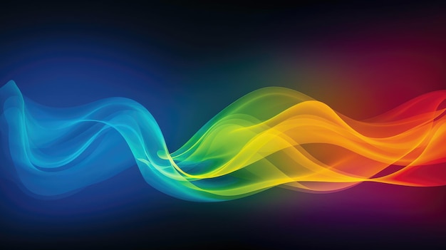Fundo moderno de gradientes e curvas de arco-íris com movimento líquido fluido com ai generativa