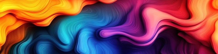 Foto fundo ondulado abstrato colorido em tons vibrantes