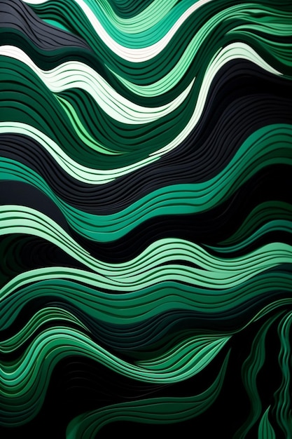 fundo ondulado abstrato com cores verdes e pretas