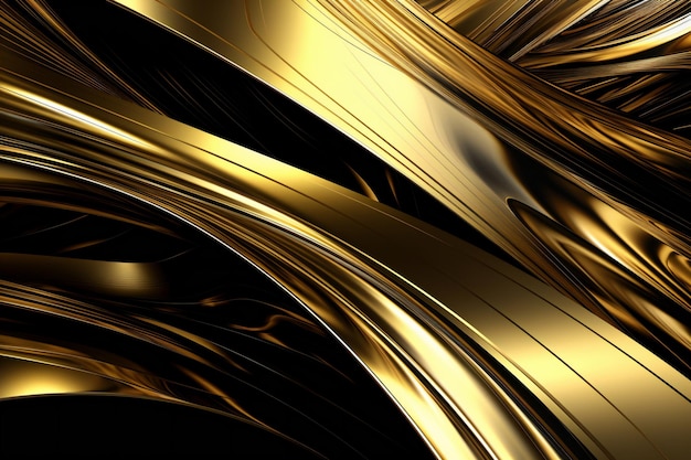 Fundo ondulado abstrato dourado