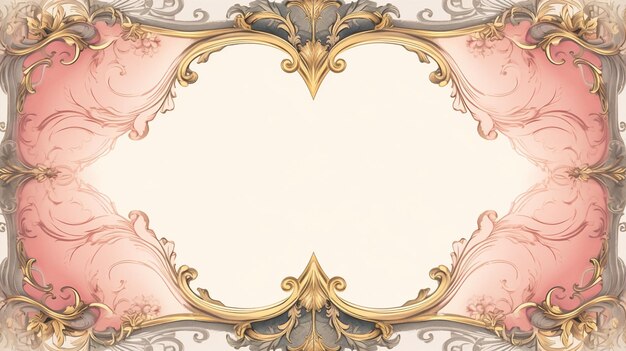 fundo ornamental dourado e rosa