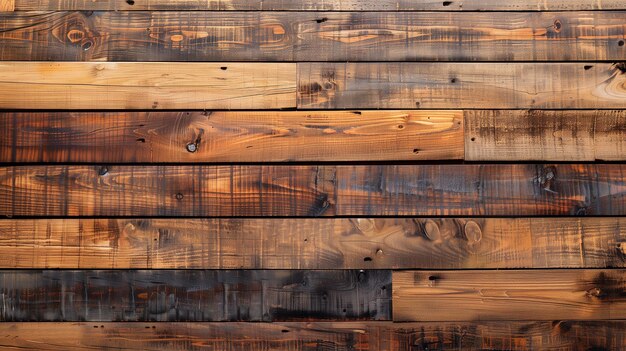 Fundo ou textura de parede de madeira Fundo de tábuas de madeira castanhas