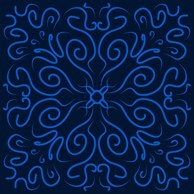 Fundo padrão floral azul