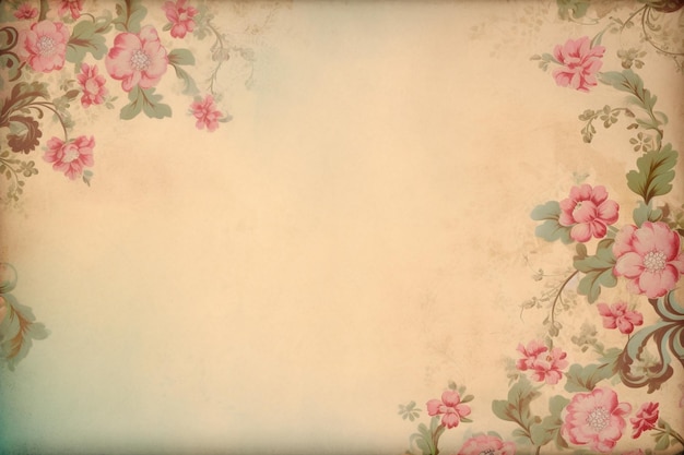 Fundo padrão floral vintage