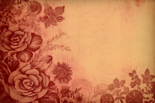 Fundo padrão floral vintage