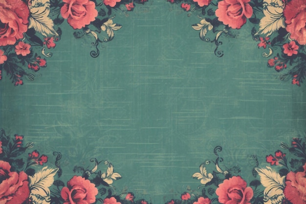 Fundo padrão floral vintage