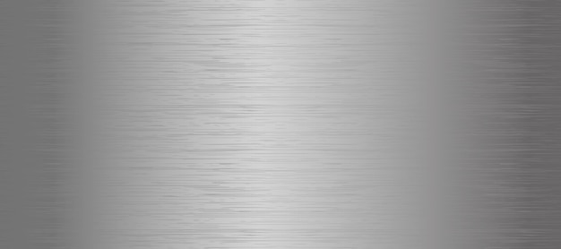 Fundo panorâmico de textura de metal de aço prateado Vector