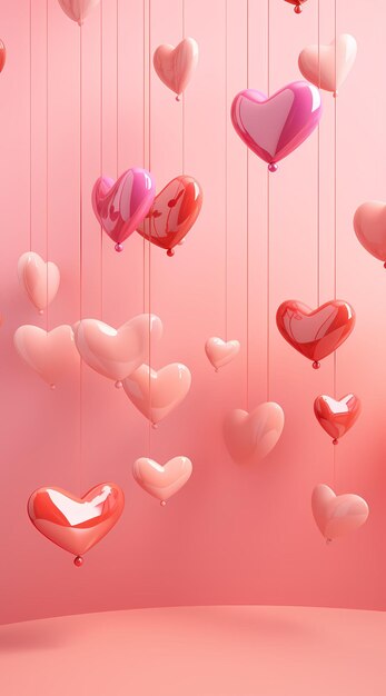 Foto fundo papel de parede de amor valentine design coração vector decoração dia ilustração de cartão