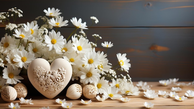 Fundo para texto com uma área de cópia para camomilas de primavera ou verão e pétalas flor branca com centro amarelo