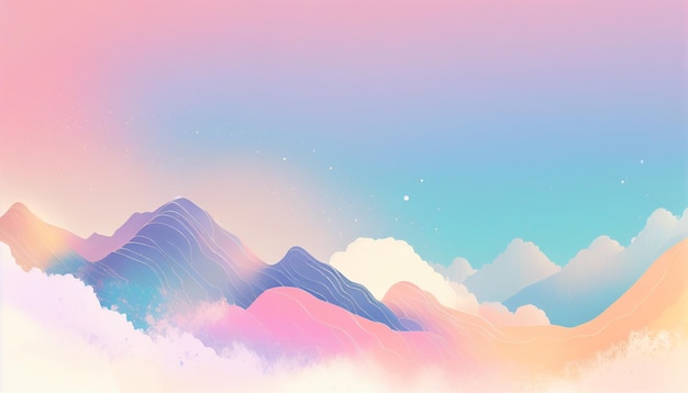 Fundo pastel colorido criado com ferramentas ai