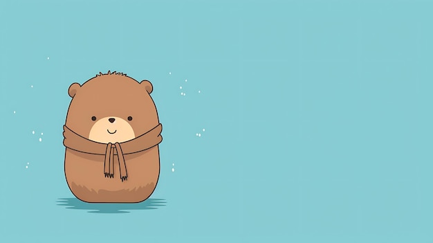 Foto fundo pastel de desenho animado de urso bonito