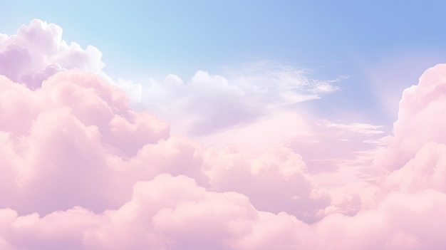 Fundo pastel do céu no feminino